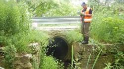 assessing drainage under road